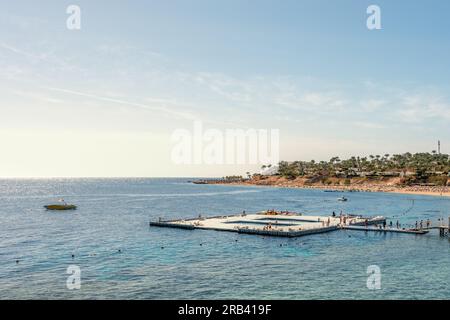 Blick auf den Strand in Sharm El Sheikh. Ägypten. Stockfoto