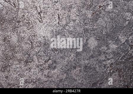 Silbermetalllegierung als Hintergrund. Zerkratzte Aluminiumstruktur Stockfoto
