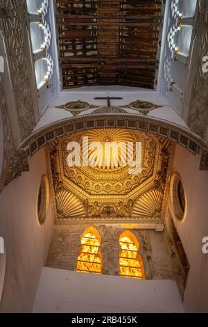 Synagoge Santa Maria la Blanca Interior - Toledo, Spanien Stockfoto