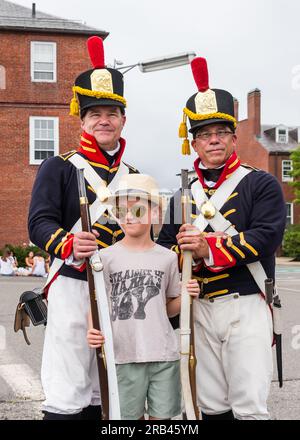 USS Constitution Museum's Salute to Service Block Party nach der USS Constitution Turnaround Cruise am 4. Juli Stockfoto