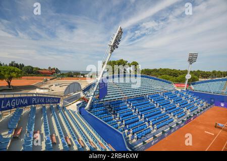 ATP-Stadion Goran Ivanisevic. Umag, Kroatien Stockfoto