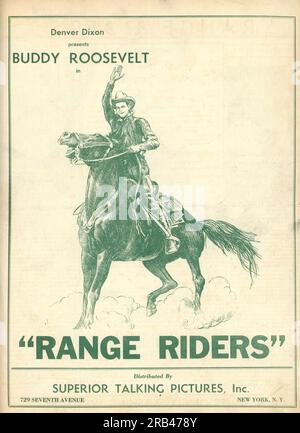 BUDDY ROOSEVELT in RANGE RIDERS 1934 Director VICTOR ADAMSON Writer L.V. Jefferson stunts Yakima Canutt Produzent Victor Adamson (als Denver Dixon) California Motion Picture Enterprises/Superior Talking Pictures Stockfoto