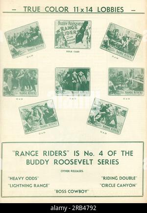 BUDDY ROOSEVELT in RANGE RIDERS 1934 Director VICTOR ADAMSON Writer L.V. Jefferson stunts Yakima Canutt Produzent Victor Adamson (als Denver Dixon) California Motion Picture Enterprises/Superior Talking Pictures Stockfoto