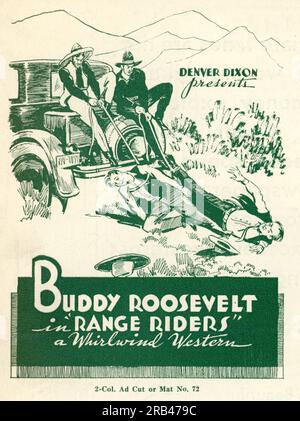 BUDDY ROOSEVELT in RANGE RIDERS 1934 Director VICTOR ADAMSON Writer L.V. Jefferson stunts Yakima Canutt Produzent Victor Adamson (als Denver Dixon) California Motion Picture Enterprises/Superior Talking Pictures Stockfoto