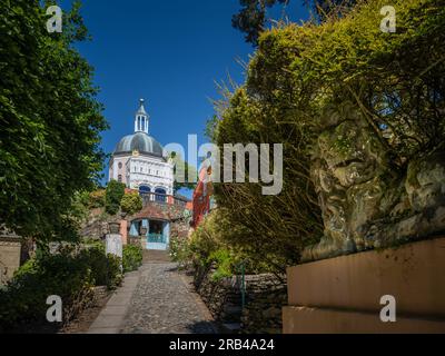 Pantheon oder Dome, Portmeirion, North Wales, Großbritannien Stockfoto