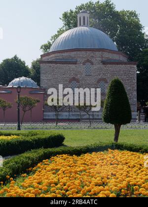 Hurrem Sultan Hamami (türkisches Badehaus) Außenansicht im Viertel Sultanahmet, Istanbul, Türkei Stockfoto