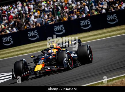 Silverstone, Großbritannien. 07. Juli 2023. SILVERSTONE - Max Verstappen (Red Bull Racing) während der kostenlosen Übung 1. für den Großen Preis von Großbritannien. ANP SEM VAN DER WAL Credit: ANP/Alamy Live News Stockfoto