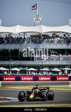 Silverstone, Großbritannien. 07. Juli 2023. SILVERSTONE - Max Verstappen (Red Bull Racing) während der kostenlosen Übung 1. für den Großen Preis von Großbritannien. ANP SEM VAN DER WAL Credit: ANP/Alamy Live News Stockfoto