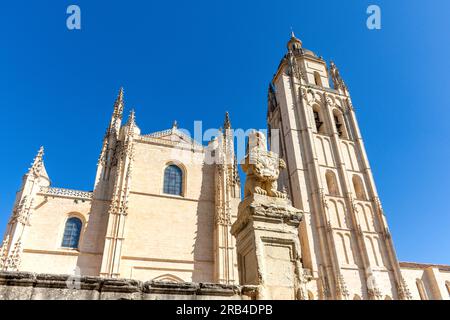 Kathedrale von Segovia (Catedral de Segovia), Calle de San Frutos, Segovia, Kastilien und León, Königreich Spanien Stockfoto