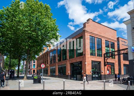 Warrington Bridge Street und neue Marktentwicklung. Stockfoto