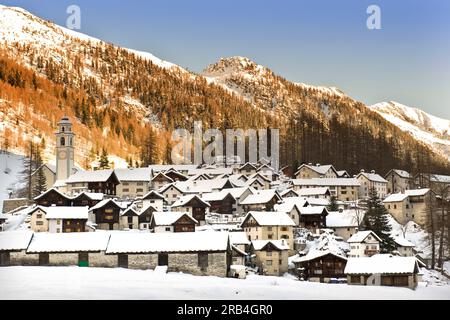 Schweiz, Tessin, Bosco Gurin Stockfoto