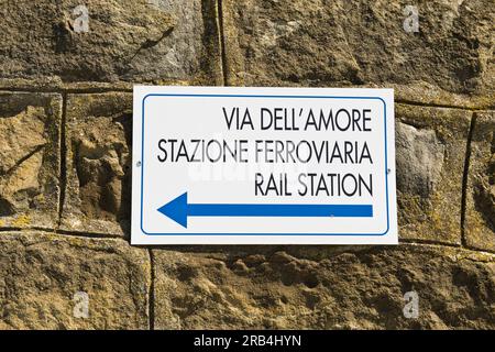 Die Straße der Liebe. riomaggiore-manarola. Ligurien. Italien Stockfoto