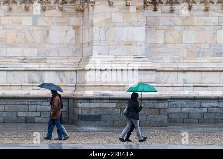 Regentag. Mailand. Italien Stockfoto