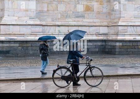 Regentag. Mailand. Italien Stockfoto