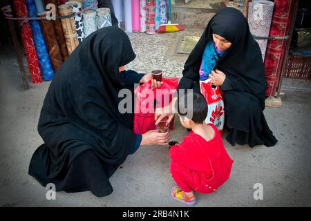 Asien. Im Iran. Kerman. Bazar Stockfoto