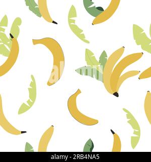 Nahtloses Stoffmuster für Bananen Stock Vektor