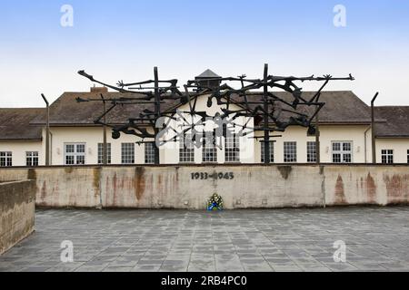 KZ-Gedenkstaette Memorial Center. Dachau. Deutschland Stockfoto