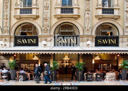 Savini Restaurant. galleria vittorio emanuele. Mailand Stockfoto