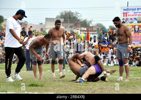 Indien. Punjab. Anadphur. Verspottete Kämpfe Stockfoto