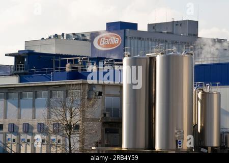 Barilla-Fabrik. Parma. Italien Stockfoto