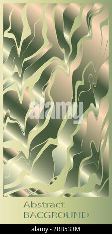 Trendiger grüner Olivenvektor abstrakter geometrischer Hintergrund mit gekrümmten Linien. Vorlage für Farbverlaufsbanner. EPS10 Stock Vektor