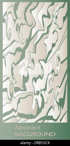 Trendiger grüner Vektor abstrakte geometrische gekrümmte Hintergrundlinien. Vorlage für Banner mit hellen Farbverläufen. EPS10 Stock Vektor