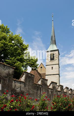 Die Schweiz. Zug. St. Die Oswaldkirche Stockfoto