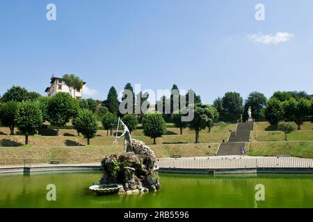 Neptun-Brunnen. giardino di boboli. Florenz. Toskana Stockfoto
