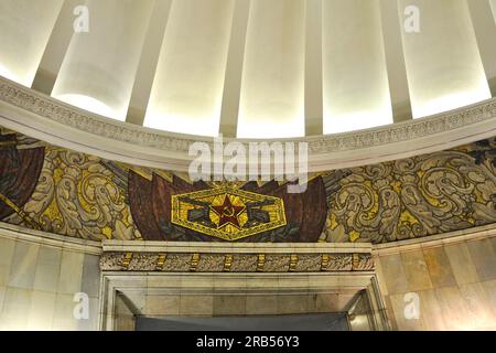 Wappen des alten Regimes. U-Bahn. Moskau. Russland Stockfoto