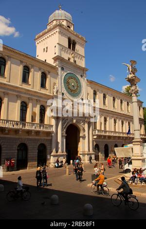 Uhrenturm, Piazza della Signoria, Padua, Veneto, Italien Stockfoto