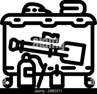 Vektorabbildung des Liniensymbols für Ölundichtigkeiten Petrochemiker Stock Vektor