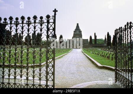 Monumentaler Friedhof nach Crespi D'adda Stockfoto