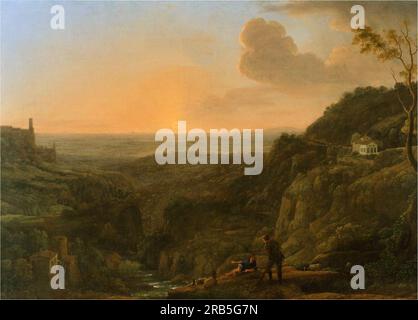 Blick auf die römische Campagna von Claude Lorrain aus dem Tivoli 1645 Stockfoto