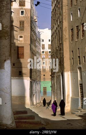 Shibam. Jemen. Hadramawt. Jemen. Arabische Halbinsel Stockfoto