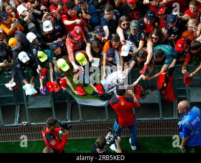 Spielberg, Österreich. 2. Juli 2023. Nr. 55 Carlos Sainz (ESP, Scuderia Ferrari), F1. Grand Prix von Österreich am Red Bull Ring am 2. Juli 2023 in Spielberg, Österreich. (Foto von HIGH TWO) dpa/Alamy Live News Stockfoto