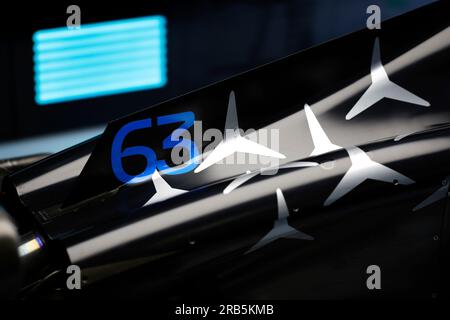Spielberg, Österreich. 2. Juli 2023. Mercedes-AMG F1 W14 E Performance, F1 Grand Prix von Österreich auf dem Red Bull Ring am 2. Juli 2023 in Spielberg, Österreich. (Foto von HIGH TWO) dpa/Alamy Live News Stockfoto