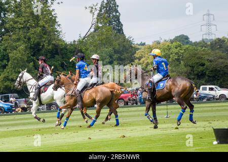 British Open Polo Championship für den Cowdray Gold Cub Park Place gegen Black Bears am 6 2023. Juli Stockfoto