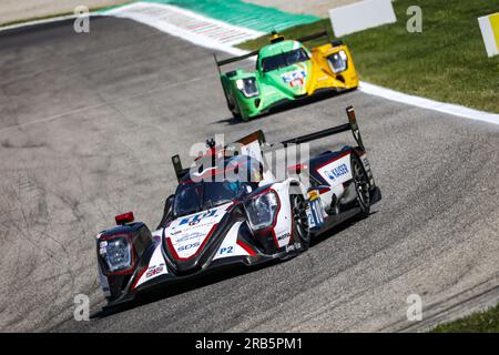 10 CULLEN Ryan (gar), KAISER Matthias (Lie), AUBRY Gabriel (Fra), Vector Sport, Oreca 07 - Gibson, Action während der 6 Stunden Monza 2023., 3. Runde der FIA-Weltausdauermeisterschaft 2023, vom 7. Bis 9. Juli 2023 auf dem Autodrome Nazionale di Monza, in Monza, Italien Gutschrift: Independent Photo Agency Srl/Alamy Live News Stockfoto