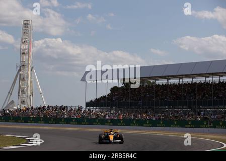 Silverstone, Großbritannien. 07. Juli 2023. Oscar Piastri (AUS) McLaren MCL60. Formel-1-Weltmeisterschaft, Rd 11, Britischer Grand Prix, Freitag, 7. Juli 2023. Silverstone, England. Kredit: James Moy/Alamy Live News Stockfoto