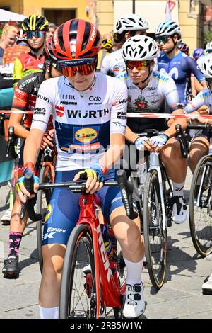 Alassio, Italien. 07. Juli 2023. Alassio, Alassio, Italien, 07. Juli 2023, Gaia Realini (ITA) Team Lidl Trek während Giro d'Italia Women - Stage 7 - Albenga-Alassio - Giro d'Italia Credit: Live Media Publishing Group/Alamy Live News Stockfoto