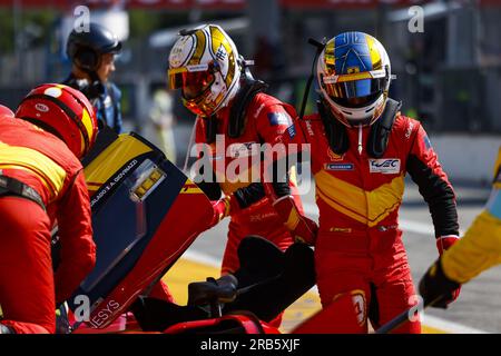 PIER GUIDI Alessandro (ita), Ferrari AF Corse, Ferrari 499P, Porträt während der 6 Stunden Monza 2023, 3. Runde der FIA-Weltausdauermeisterschaft 2023, vom 7. Bis 9. Juli 2023 auf der Autodrome Nazionale di Monza, in Monza, Italien Kredit: Unabhängige Fotoagentur Srl/Alamy Live News Stockfoto