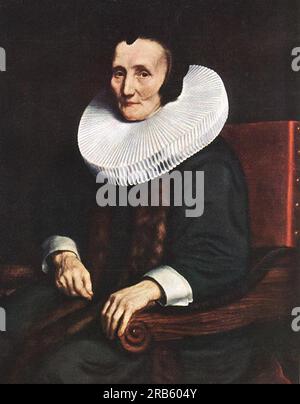 Porträt von Margaretha de Geer, Ehefrau von Jacob Trip 1660 von Nicolaes Maes Stockfoto