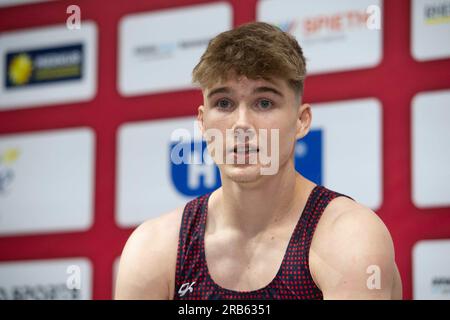 Pascal BRENDEL, KTV Wetzlar, Gymnastik, Herrenrundgang am 7. Juli 2023 in Düsseldorf. Das Finale 2023 Rhein-Ruhr von 06,07 - 09.07.2023 Kredit: dpa Picture Alliance/Alamy Live News Stockfoto