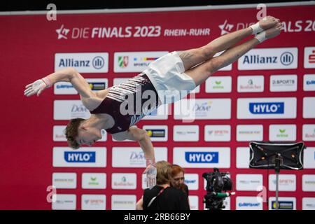 Pascal BRENDEL, KTV Wetzlar, Action-Ground-Gymnastik, Herrenrundum am 7. Juli 2023 in Düsseldorf. Das Finale 2023 Rhein-Ruhr von 06,07 - 09.07.2023 Kredit: dpa Picture Alliance/Alamy Live News Stockfoto