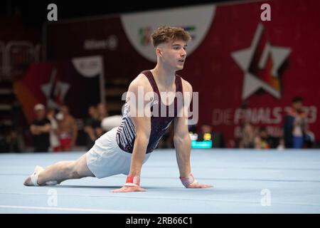 Pascal BRENDEL, KTV Wetzlar, Action-Ground-Gymnastik, Herrenrundum am 7. Juli 2023 in Düsseldorf. Das Finale 2023 Rhein-Ruhr von 06,07 - 09.07.2023 Kredit: dpa Picture Alliance/Alamy Live News Stockfoto