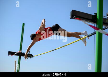 Gillian LADWIG (Schweriner SC/3. Place) Action, Männerstampffinale, am 7. Juli 2022 in Düsseldorf. Das Finale 2023 Rhein-Ruhr von 06,07 bis 09.07.2023 Stockfoto