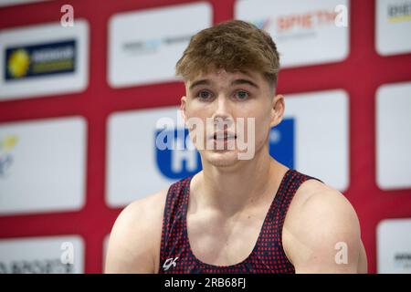 Pascal BRENDEL, KTV Wetzlar, Gymnastik, Herrenrundgang am 7. Juli 2023 in Düsseldorf. Das Finale 2023 Rhein-Ruhr von 06,07 - 09.07.2023 Kredit: dpa Picture Alliance/Alamy Live News Stockfoto