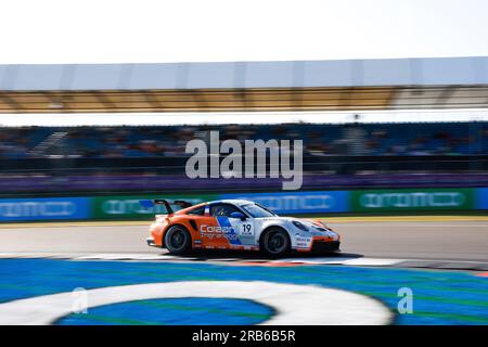 Silverstone, Großbritannien. 7. Juli 2023. #19 Marvin Klein (F, Ombra), Porsche Mobil 1 Supercup am Silverstone Circuit am 7. Juli 2023 in Silverstone, Großbritannien. (Foto von HIGH TWO) dpa/Alamy Live News Stockfoto