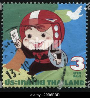 Russland KALININGRAD, 3. Juni 2016: Briefmarke von Thailand gedruckten zeigt Postman, ca. 2011 Stockfoto