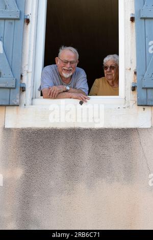 Bordeaux, Frankreich, 7. Juli 2023, Allgemeines Bild von Mont de Marsan zu Beginn von Phase 7, 170km, Mont de Marsan nach Bordeaux während der 110. Ausgabe der Tour de France. Kredit: Nick Phipps/Alamy Live News Stockfoto